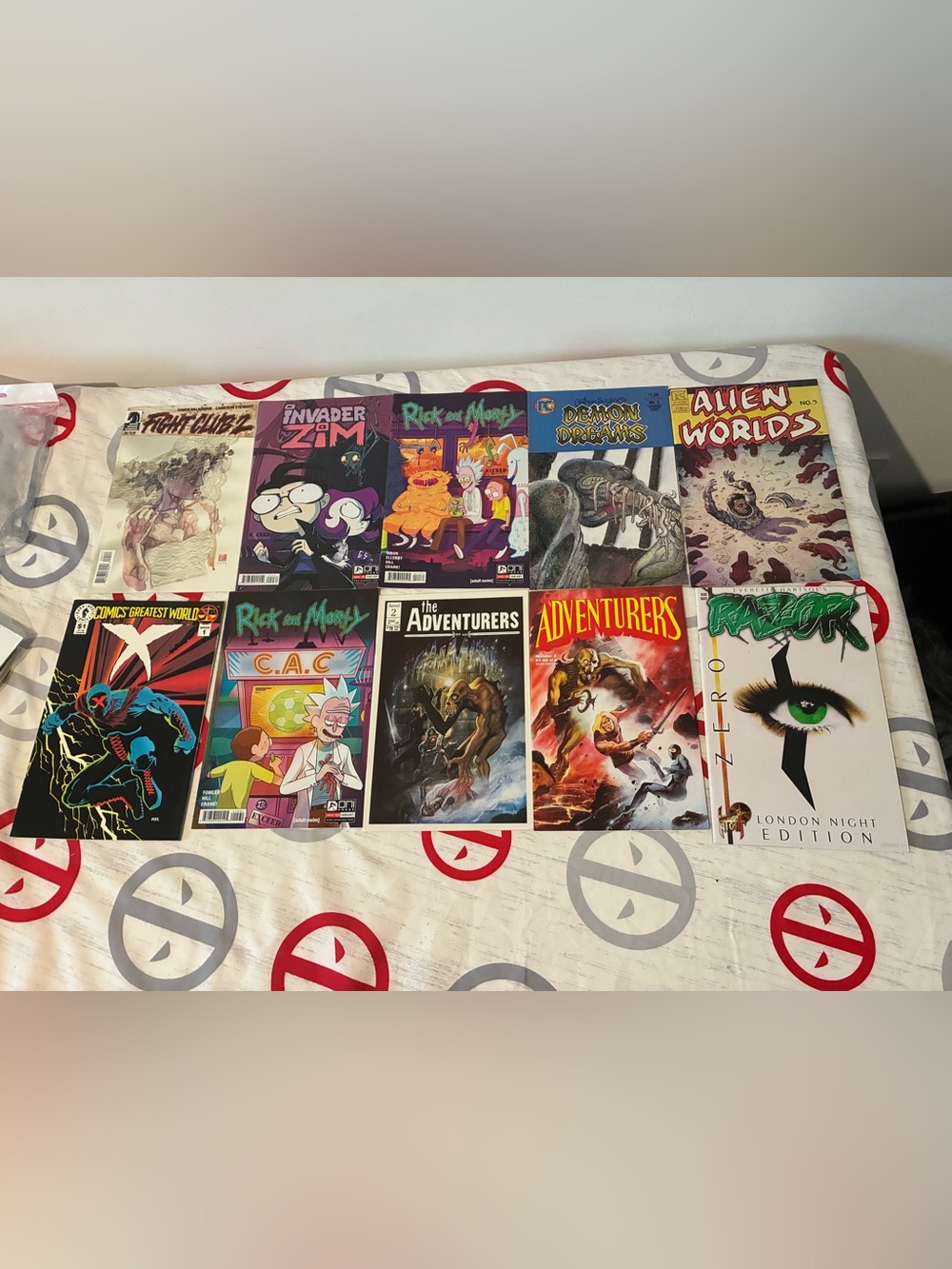 Assorted Comic Book Lot - Rick and Morty, The Adventurers, Invader Zim Covers